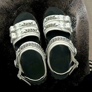 Doc marten white platform sandals